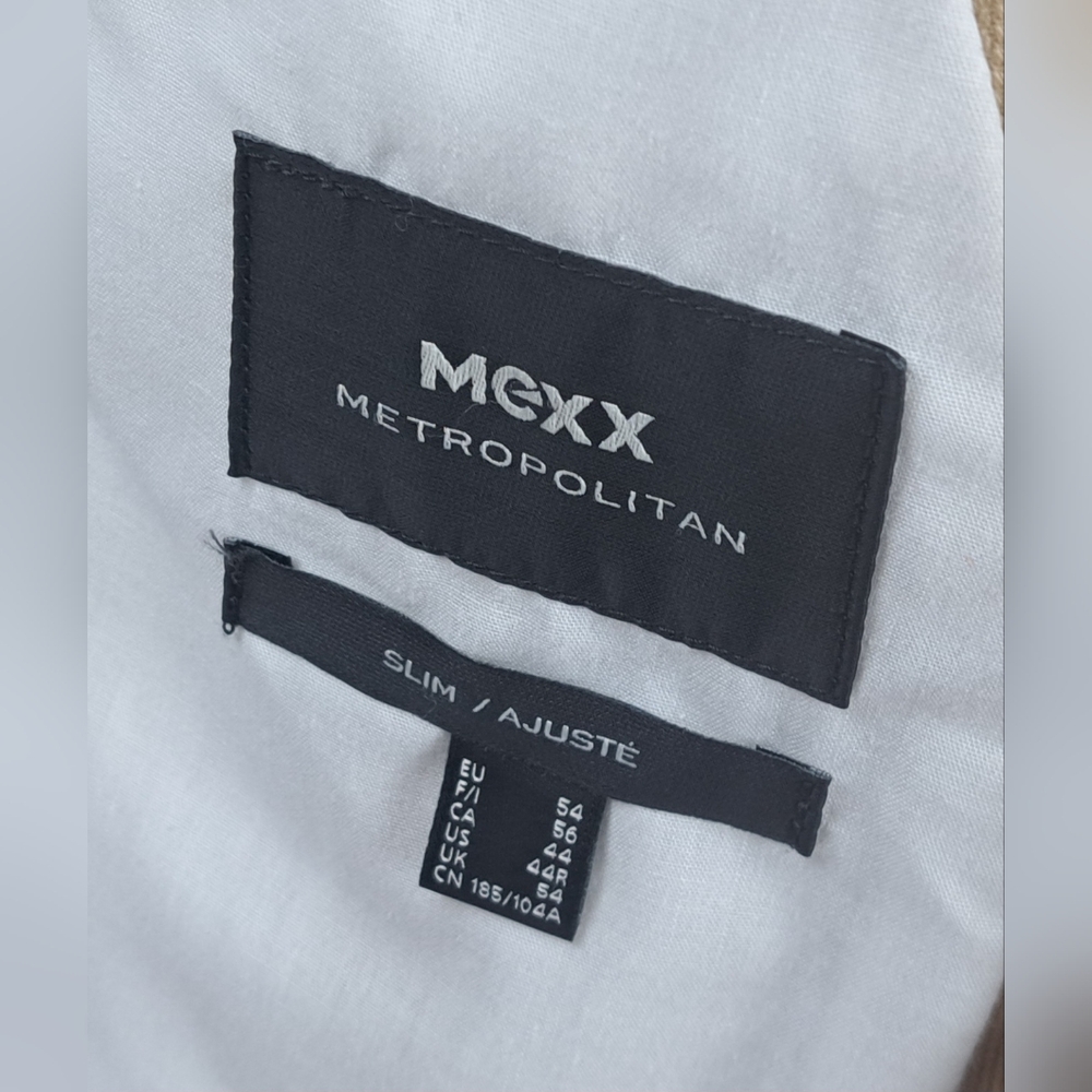 Mexx Men's Slim Fit Blazer Sport Coat Blonde 100% Cotton 2-Button HQ Size 44R - Picture 13 of 16